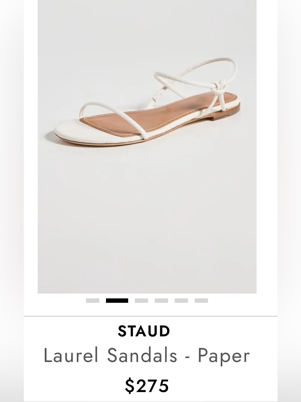 Staud Laurel Strappy Sandals In White